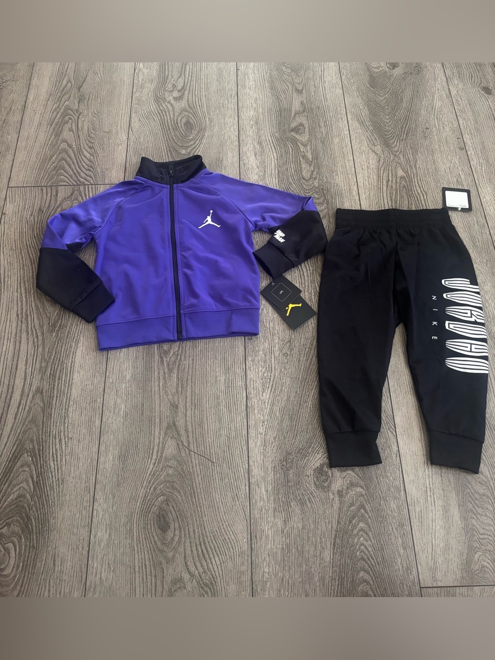 Jordan Kids' Purple and Black Track Jacket & Pants Set